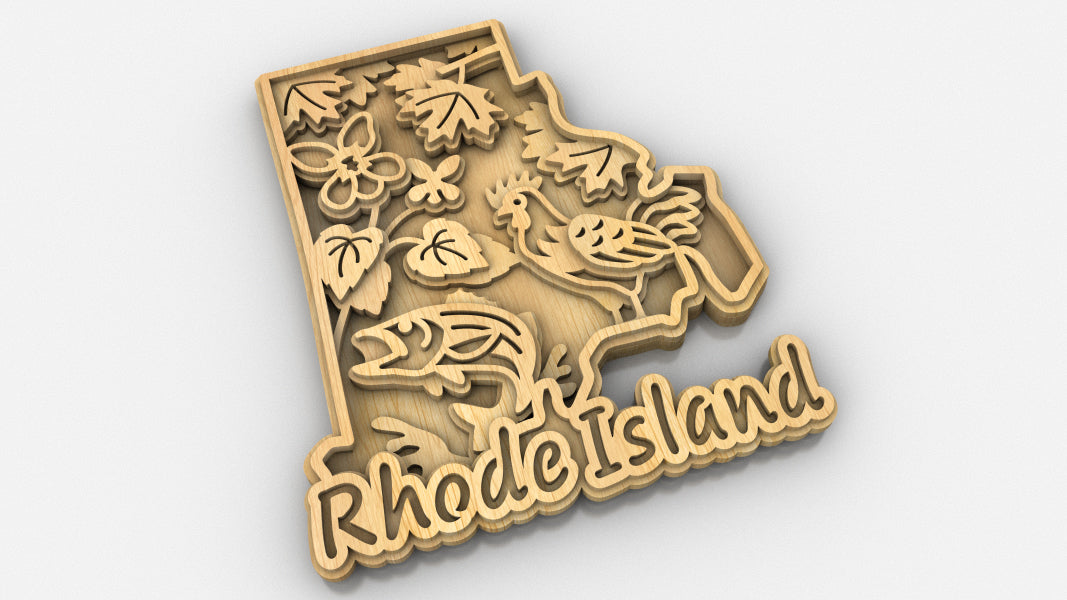 C240-Rhode Island Scroll Saw Pattern - Alex Fox Patterns