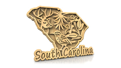C240-South Carolina Scroll Saw Pattern - Alex Fox Patterns
