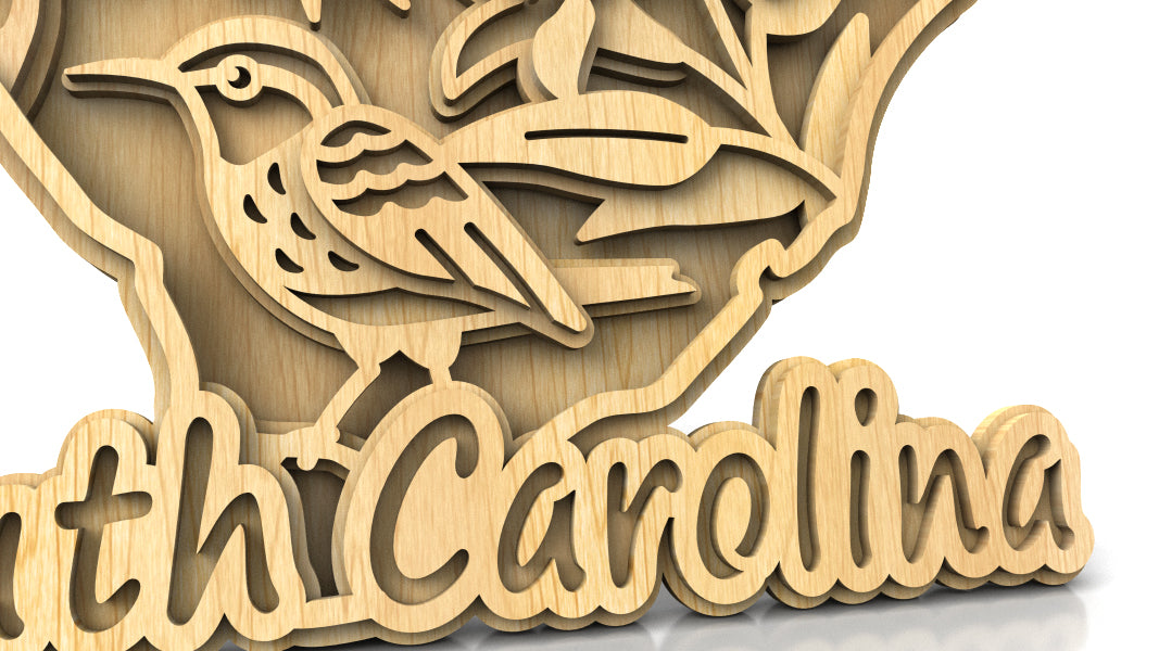 C240-South Carolina Scroll Saw Pattern - Alex Fox Patterns