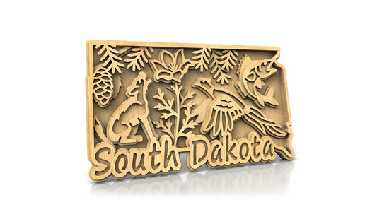C240-South Dakota Scroll Saw Pattern - Alex Fox Patterns