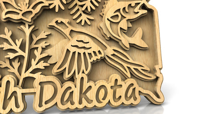 C240-South Dakota Scroll Saw Pattern - Alex Fox Patterns