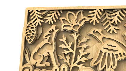 C240-South Dakota Scroll Saw Pattern - Alex Fox Patterns