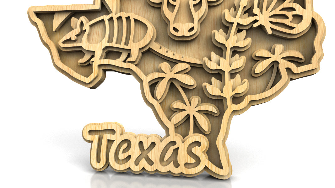 C240-Texas Scroll Saw Pattern - Alex Fox Patterns