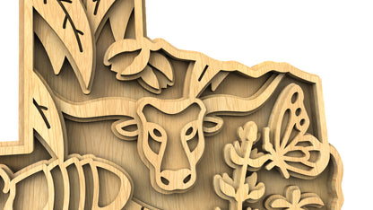 C240-Texas Scroll Saw Pattern - Alex Fox Patterns
