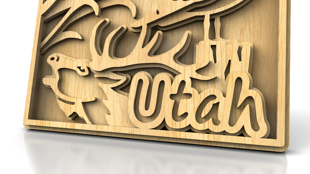 C240-Utah Scroll Saw Pattern - Alex Fox Patterns