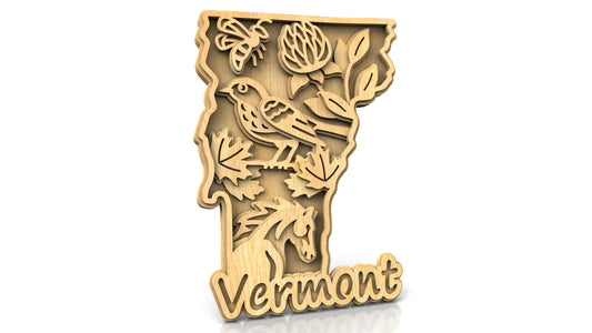 C240-Vermont Scroll Saw Pattern - Alex Fox Patterns