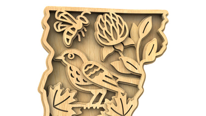 C240-Vermont Scroll Saw Pattern - Alex Fox Patterns