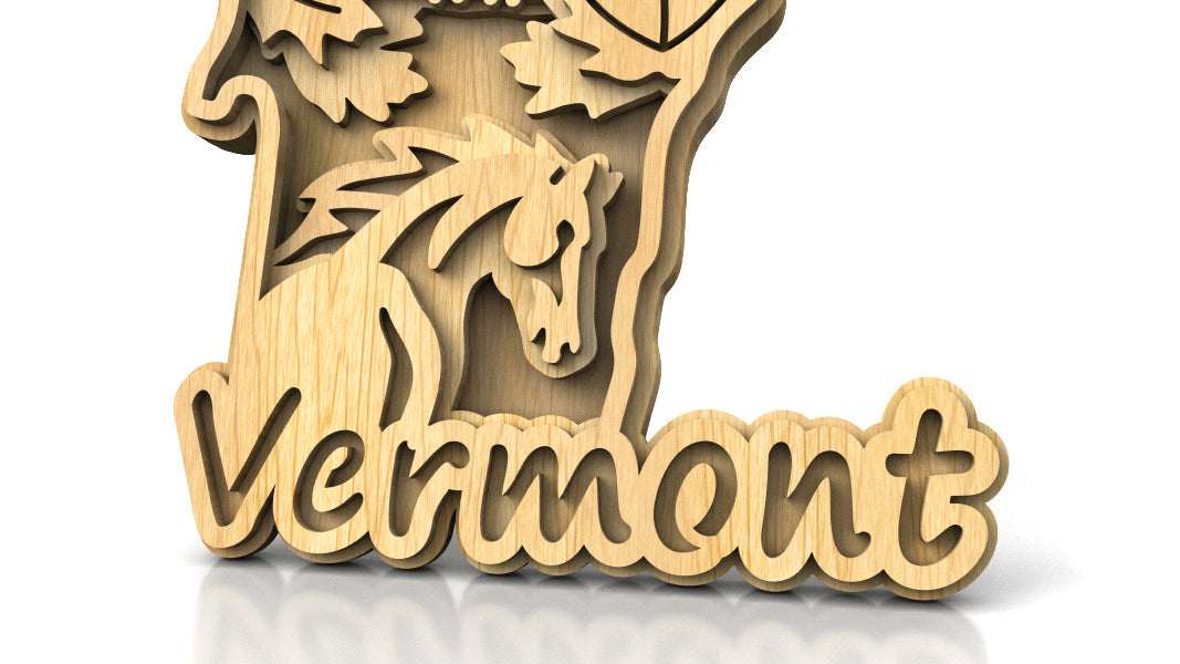 C240-Vermont Scroll Saw Pattern - Alex Fox Patterns