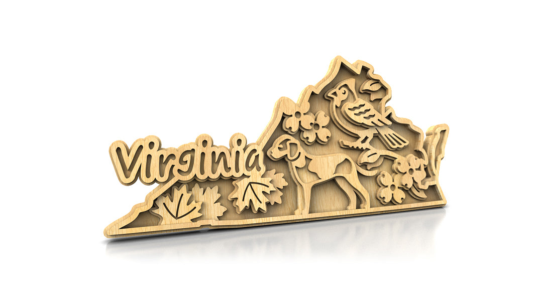 C240-Virginia Scroll Saw Pattern - Alex Fox Patterns