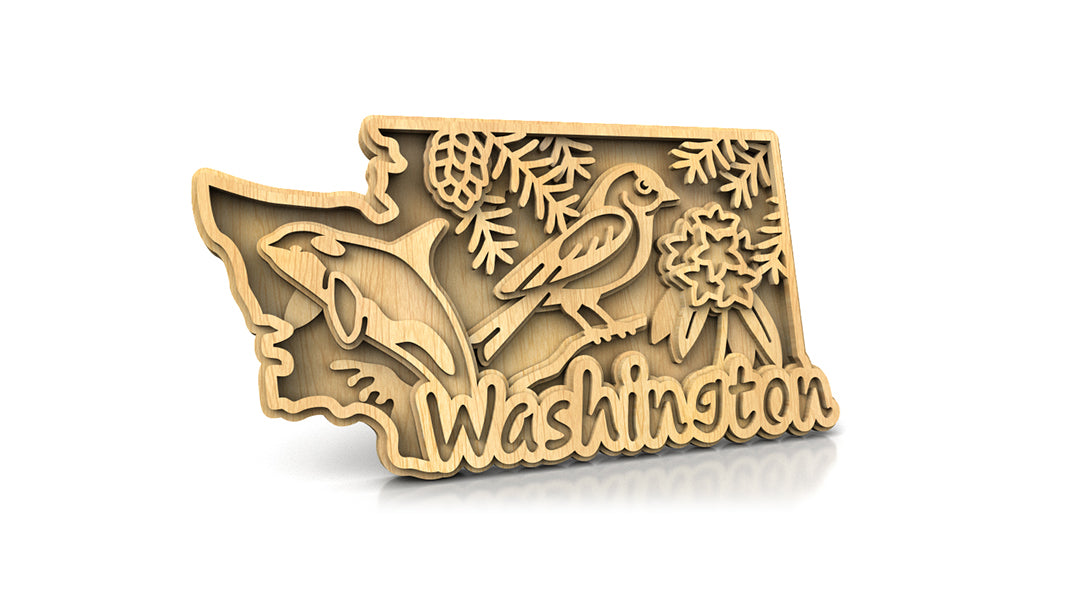 C240-Washington Scroll Saw Pattern - Alex Fox Patterns