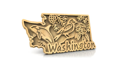 C240-Washington Scroll Saw Pattern - Alex Fox Patterns