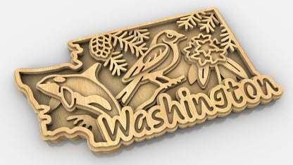 C240-Washington Scroll Saw Pattern - Alex Fox Patterns