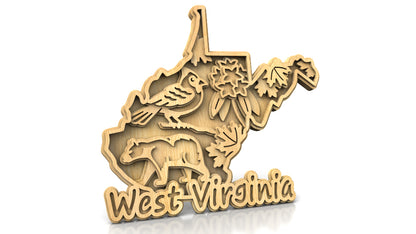 C240-West Virginia Scroll Saw Pattern - Alex Fox Patterns