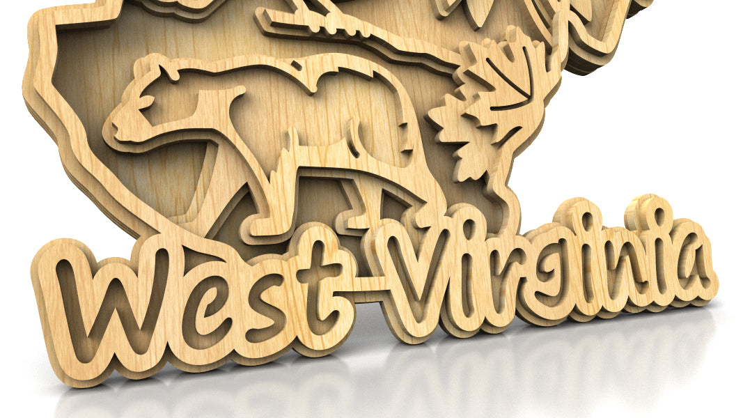 C240-West Virginia Scroll Saw Pattern - Alex Fox Patterns