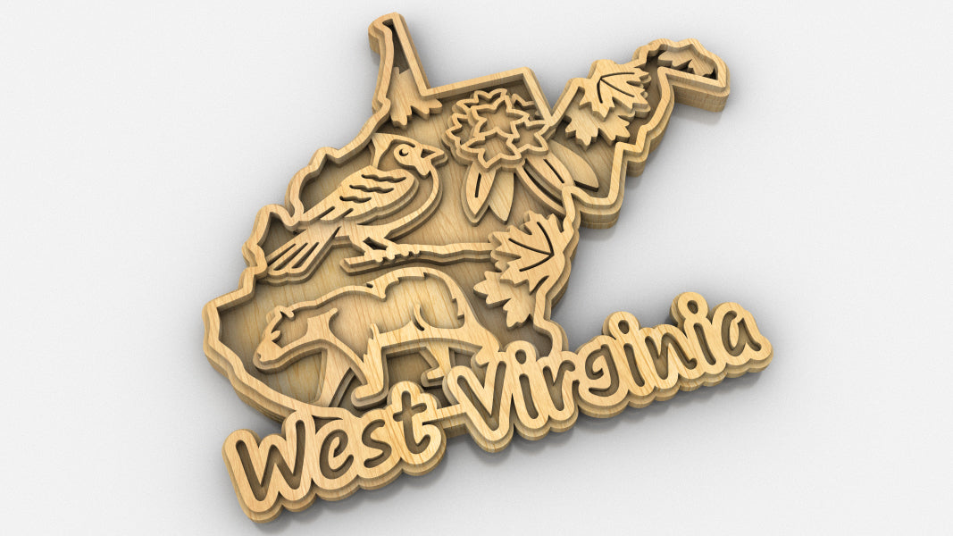 C240-West Virginia Scroll Saw Pattern - Alex Fox Patterns