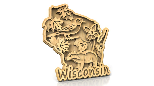 C240-Wisconsin Scroll Saw Pattern - Alex Fox Patterns