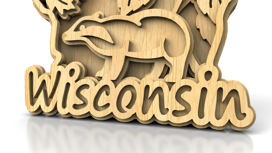 C240-Wisconsin Scroll Saw Pattern - Alex Fox Patterns