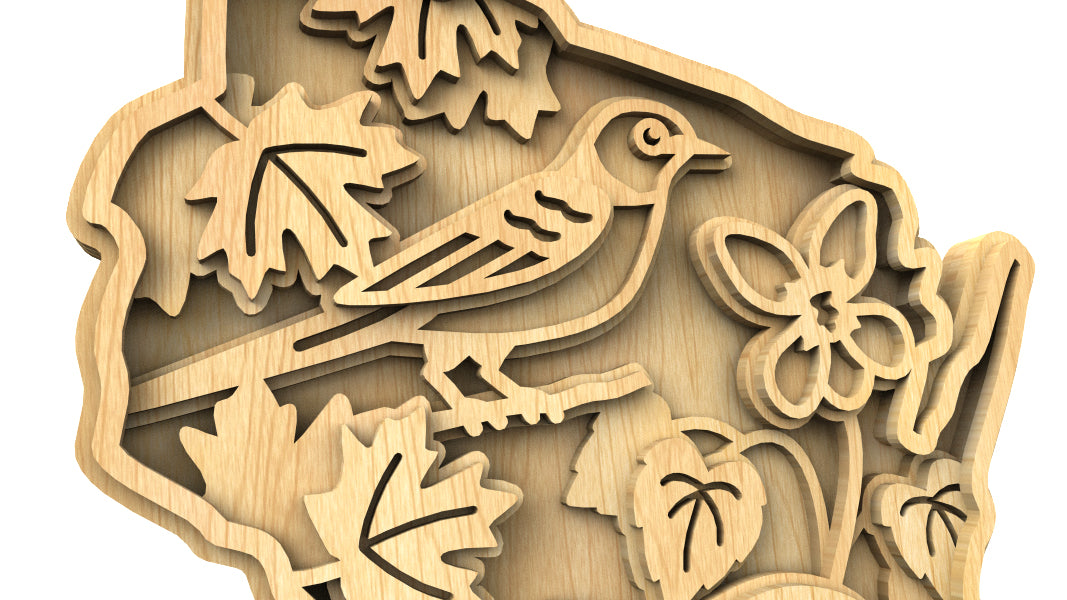 C240-Wisconsin Scroll Saw Pattern - Alex Fox Patterns