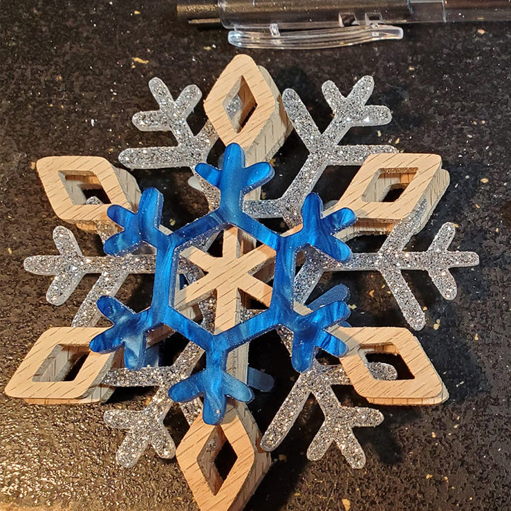 C243-snowflake christmas scroll saw project - Alex Fox pattern