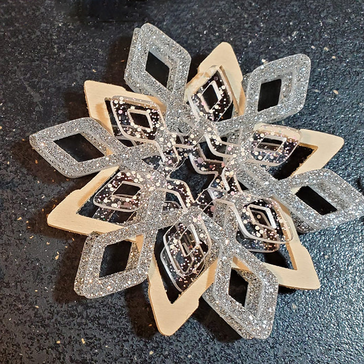 C243-snowflake christmas scroll saw project - Alex Fox pattern