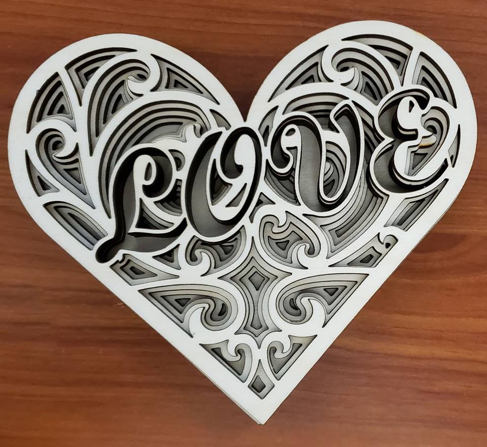 C25-love scroll saw project - Alex Fox pattern