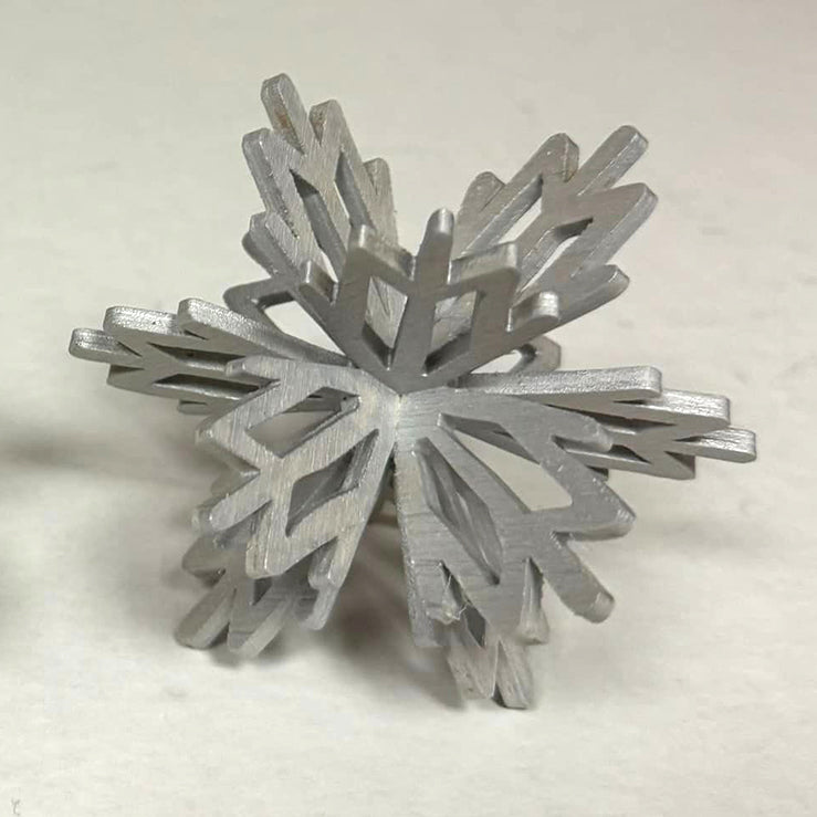 C265-snowflake 3d christmas scroll saw project - Alex Fox pattern