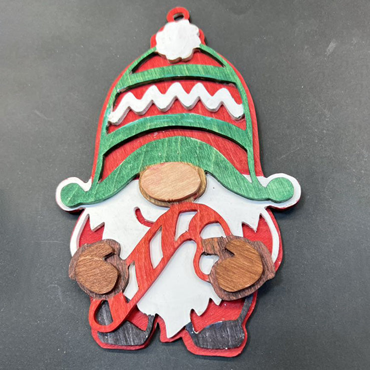 C282-Christmas Gnomes scroll saw project - Alex Fox pattern