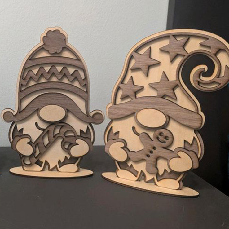 C282-Christmas Gnomes scroll saw project - Alex Fox pattern