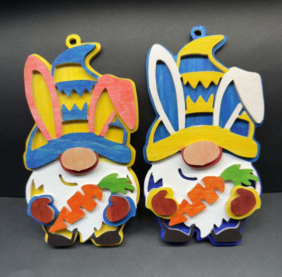 C282-easter Gnomes scroll saw project - Alex Fox pattern
