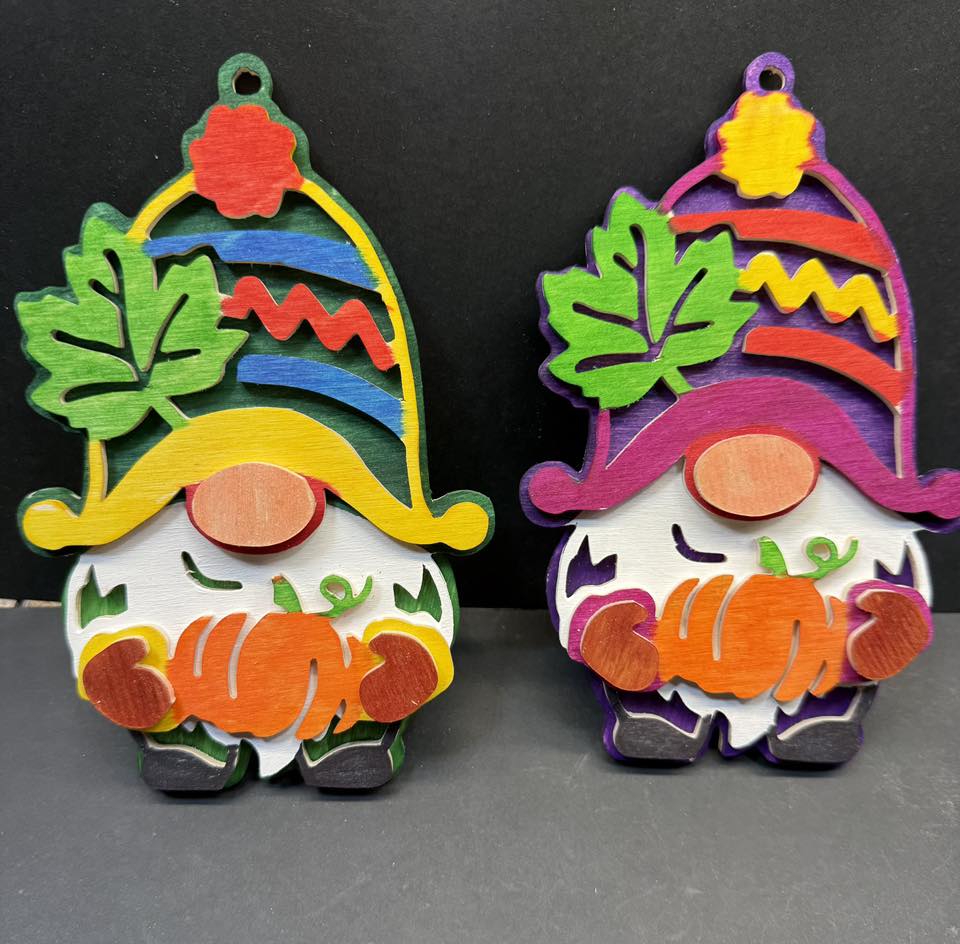 C282-thanksgiving Gnomes scroll saw project - Alex Fox pattern