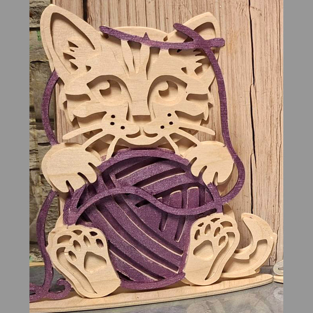C283-Kitten scroll saw project - Alex Fox pattern