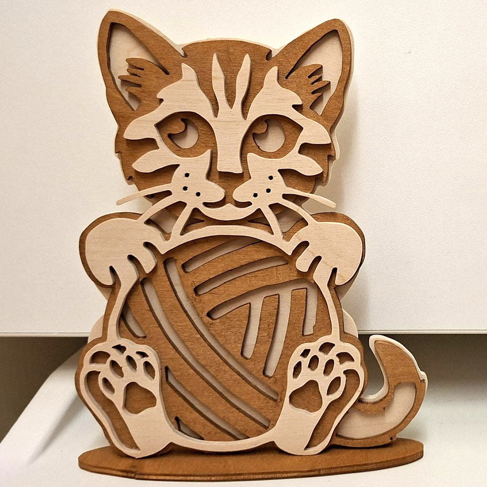 C283-Kitten scroll saw project - Alex Fox pattern