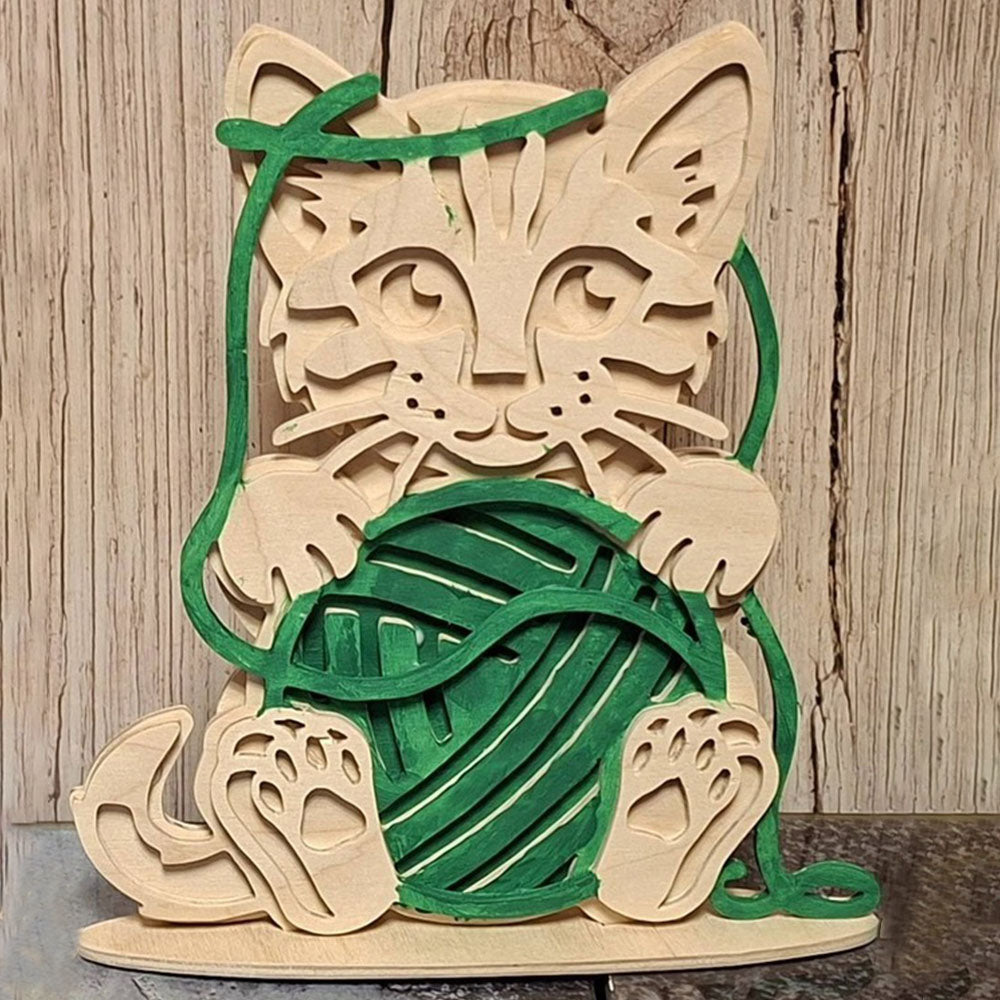 C283-Kitten scroll saw project - Alex Fox pattern