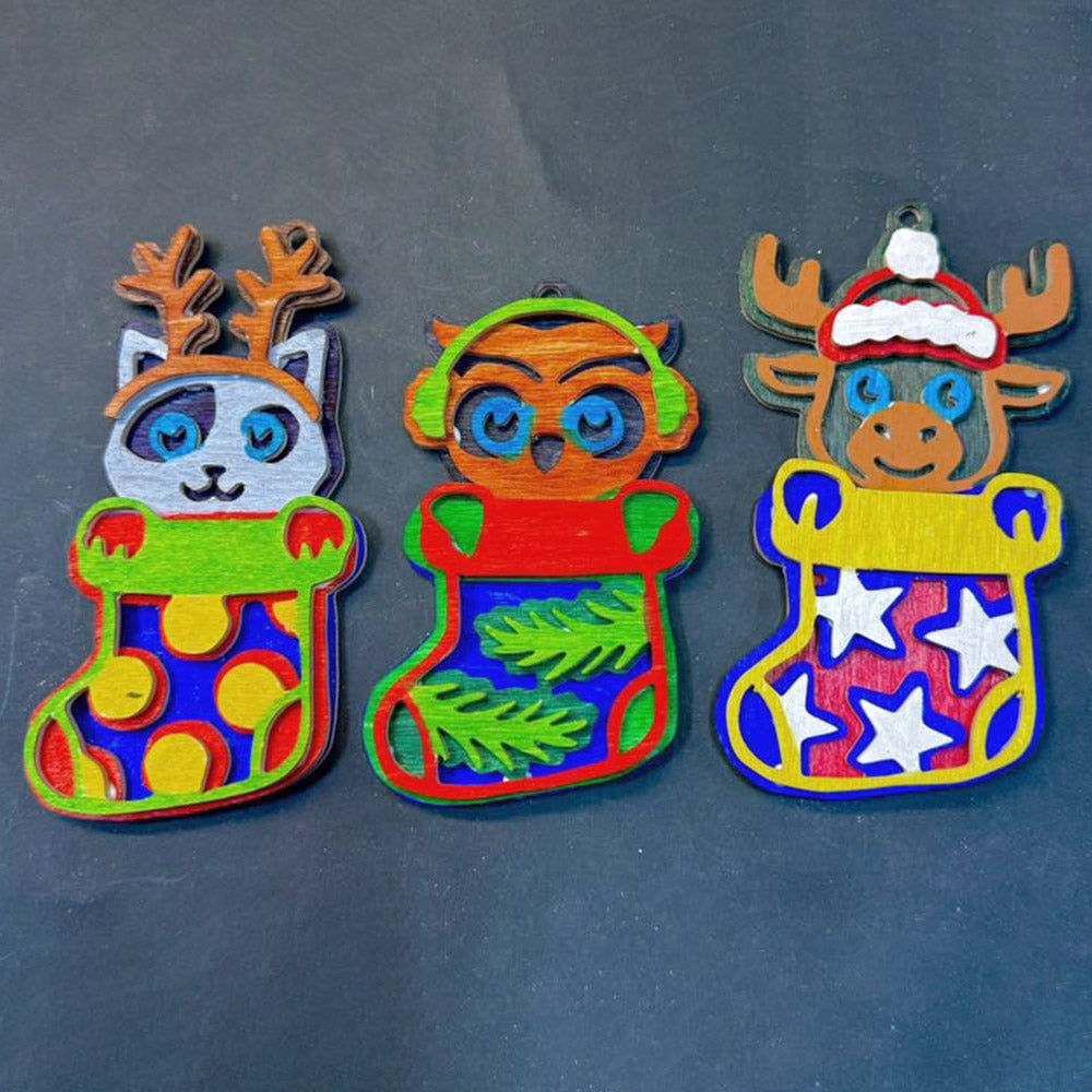 C296-Christmas animals scroll saw project - Alex Fox pattern