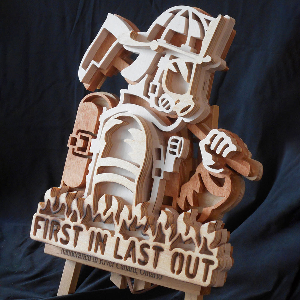 C303-firefighter  layered scroll saw project - Alex Fox pattern