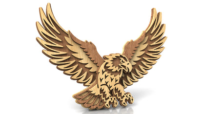 C310-Eagle Layered Scroll Saw Pattern — Alex Fox Patterns