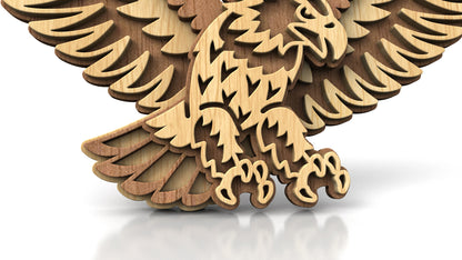 C310-Eagle Layered Scroll Saw Pattern — Alex Fox Patterns