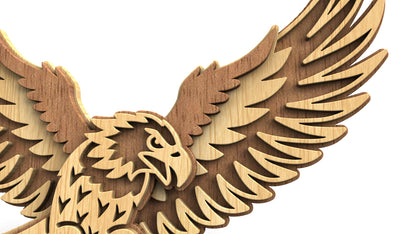 C310-Eagle Layered Scroll Saw Pattern — Alex Fox Patterns