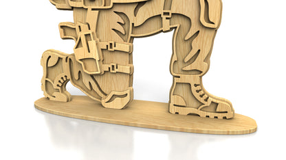 C307-Soldier Layered Scroll Saw Pattern — Alex Fox Patterns