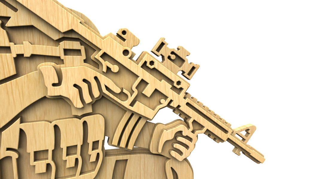 C307-Soldier Layered Scroll Saw Pattern — Alex Fox Patterns