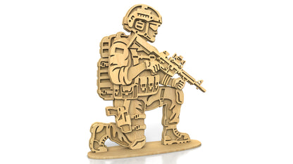 C307-Soldier Layered Scroll Saw Pattern — Alex Fox Patterns