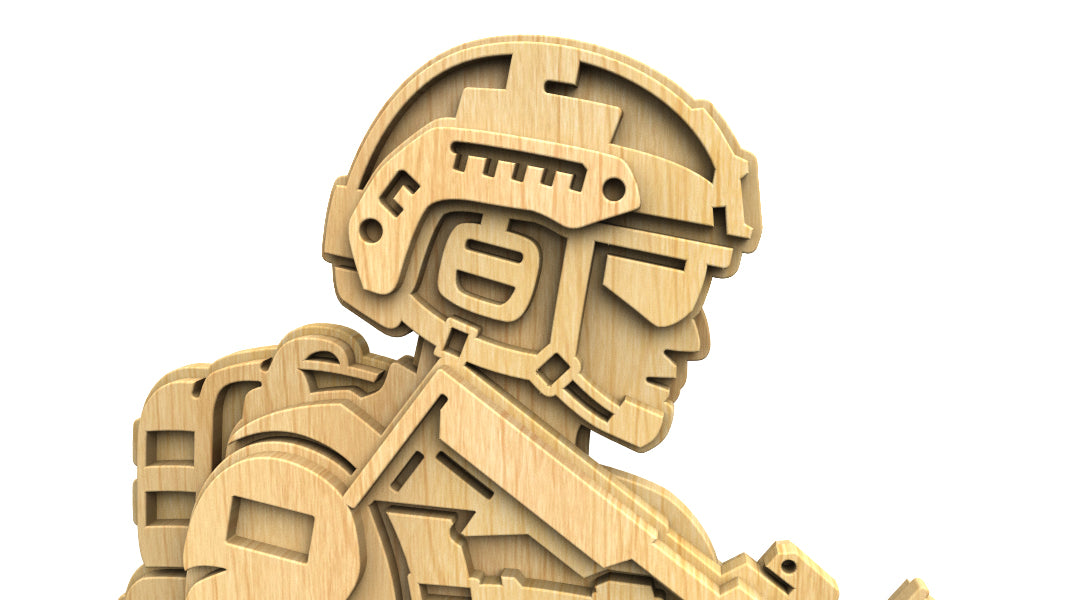 C307-Soldier Layered Scroll Saw Pattern — Alex Fox Patterns