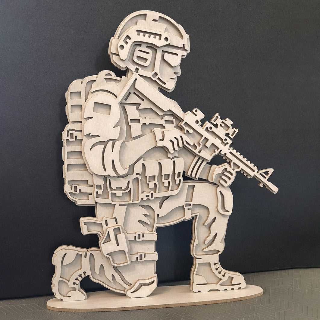 C307-Soldier Layered Scroll Saw Pattern — Alex Fox Patterns
