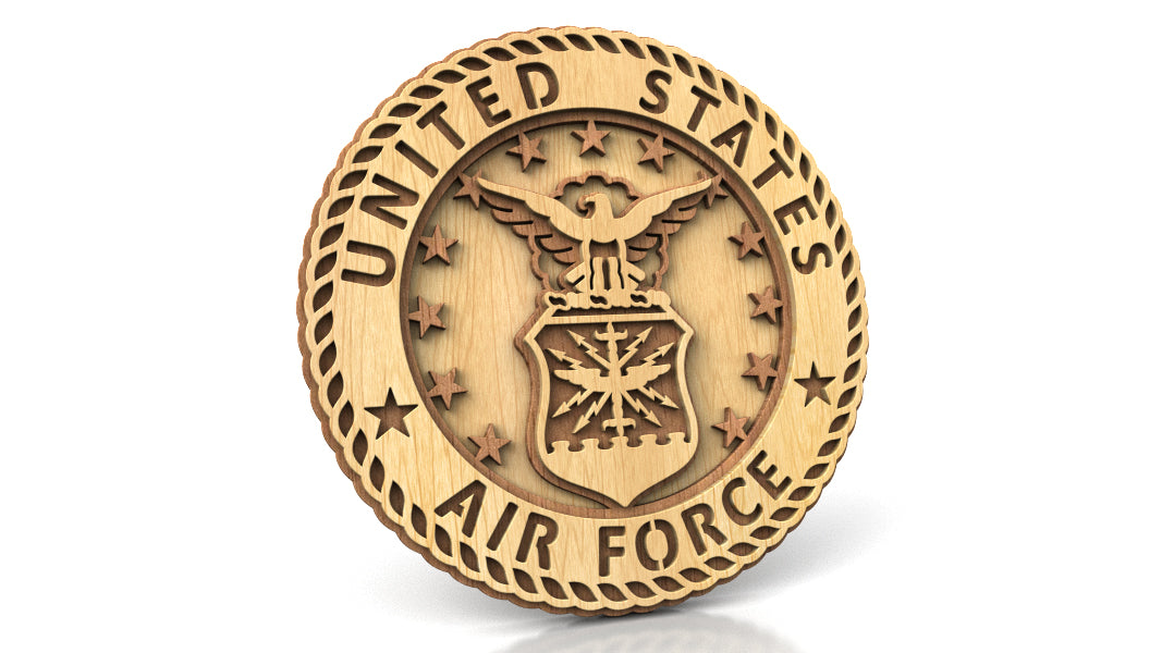 C308-US Air Force Military Scroll Saw Pattern — Alex Fox Patterns