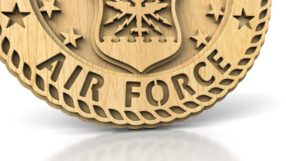 C308-US Air Force Layered Scroll Saw Pattern — Alex Fox Patterns