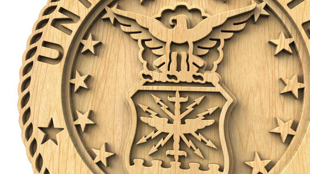 C308-US Air Force Layered Scroll Saw Pattern — Alex Fox Patterns