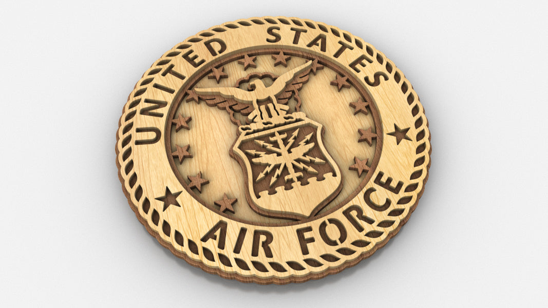 C308-US Air Force Patriotic Scroll Saw Pattern — Alex Fox Patterns