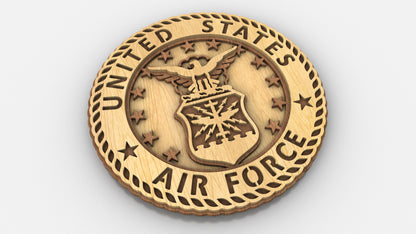 C308-US Air Force Patriotic Scroll Saw Pattern — Alex Fox Patterns
