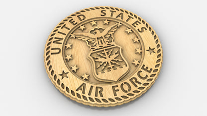 C308-US Air Force Military Scroll Saw Pattern — Alex Fox Patterns