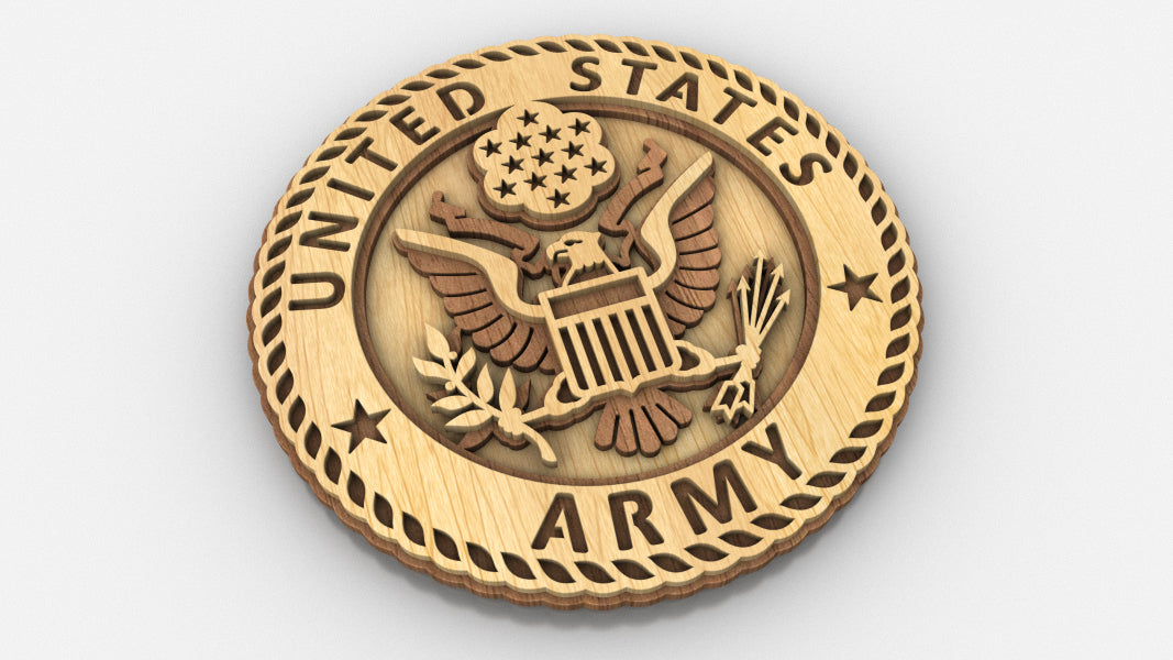 C308-US Army Patriotic Scroll Saw Pattern — Alex Fox Patterns